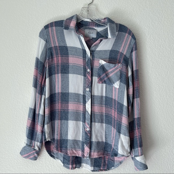 Rails Hunter Plaid Button Down In Mulberry Blue Size XS - Picture 2 of 16